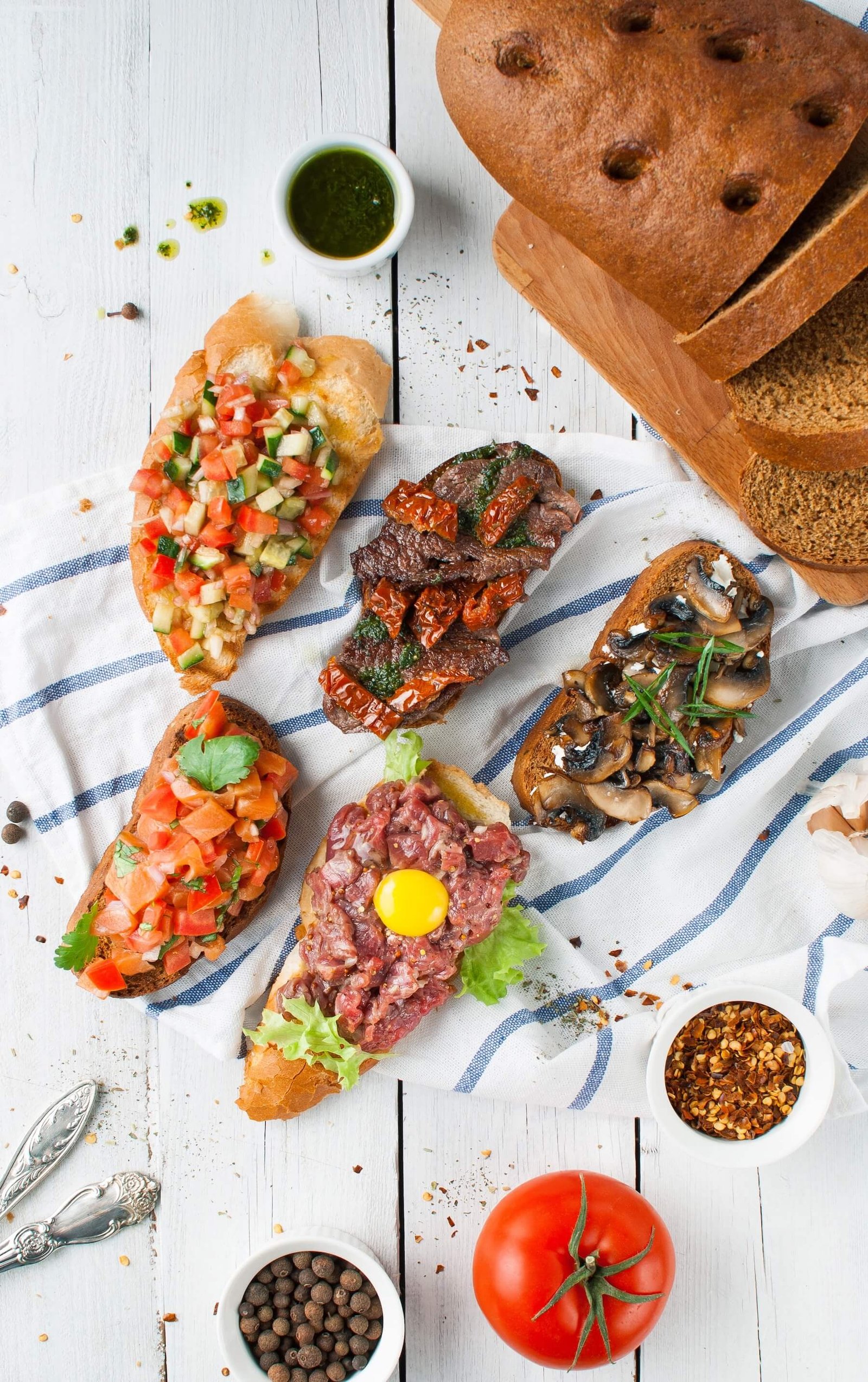 Bruschetta with Beef Tartare